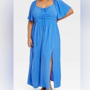 Women's Flutter Short Sleeve
Maxi Sundress - Ava & Viv